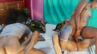 Tight Pussy Teen 18+ Feels Intense Pleasure in Foursome With Boyfriends and Girlfriends