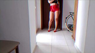 A sexy Latina girl in leather shorts seeks penectomy revenge