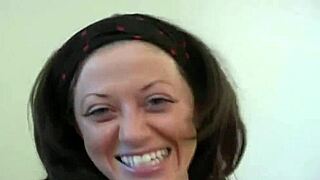 i love this brunette teen jerking off my cock in close up view