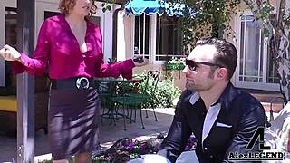 Sexy Curly-Haired Blonde Krissy Lynn Gets Fucked By Alex Legends' Long Dick Outdoors.