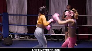 cute freeuse teens are anytime available during boxing match in the ring - gia dibella summer vixen