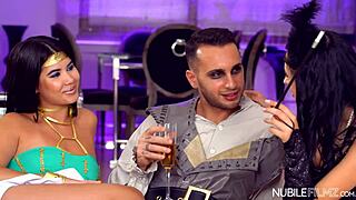 alyssa bounty teen 18+ rides cock at party with big tits