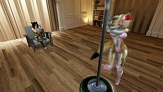 dance of the lust furry yiff with blonde cartoon teasing