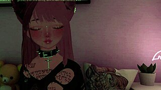 Shy Girl Explores Pussy With New Dildo From Mail In Vrchat