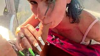 Cute 18 19 Yo Girl Feels Thrilled Giving Public Blowjob On Ferris Wheel