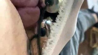 Jerking My Little Cock With Penile Masturbator!