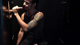 Straight male discovers glory hole adventure