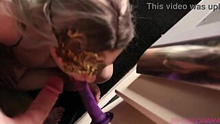 Blonde Bbw Slut Pounds Two Cocks