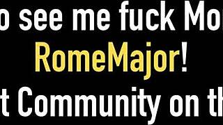 Damn! Fallon West in fishnet rides Rome Major's thick cock hard!