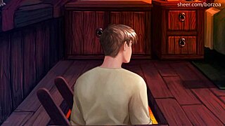 huge boobs blonde inserts small wooden dildo into her shaved pussy