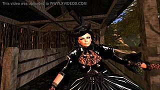 lady aranea licks mistress in latex