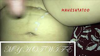 sri lankan wife gets intimate with shaved pussy