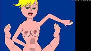 Russian Doll Android Endures Intense Ass Fuck and Handjob Cum