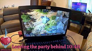 My gamer girlfriend gets fucked doggystyle while playing Baldur's Gate 3