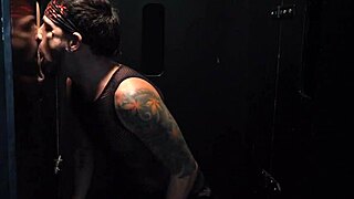 Straight male discovers glory hole adventure