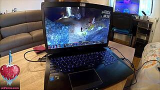 My gamer girlfriend gets fucked doggystyle while playing Baldur's Gate 3