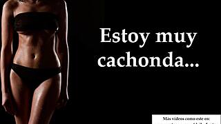 I jerk off to my big tits with spanish voice