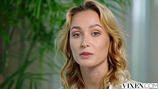 Vixen Naughty Hottie Sirena Engages In Blowjob, Cowgirl, Spooning, And Cum In Mouth For Thrill