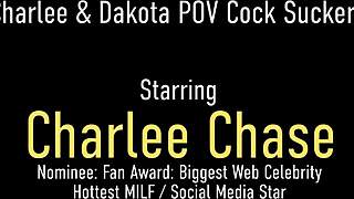 Charlee Chase And Dakota Suck Cock Boldly