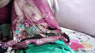 indian bhabhi fucking on first night, bent over and deepthroating