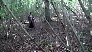 blowjob and fingering masturbation with cock outdoor bdsm sucking 😈