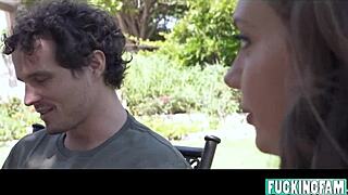 Elena Koshka's Stepbrother Surprises With His Size