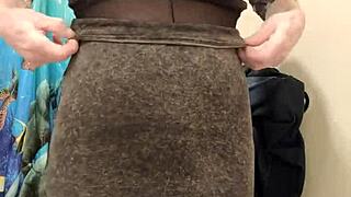 Mature Tgirl Crossdressing In Stockings!