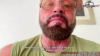 18 year old mexican latina teen meets german old white man for interview