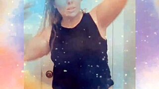 I watch her shake her tanned pussy in hot pink thong early morning