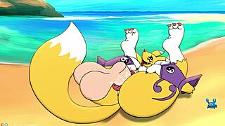 renamon takes full nelson in wild encounter