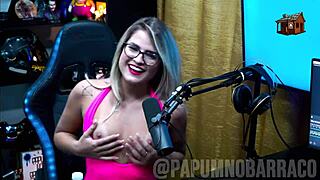 bruna carlos naked for presenter, showing natural tits and arching big ass!