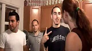 i watch this college teen ride my cock in reverse cowgirl at the party.