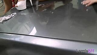 Cindy Behr, Michelle Thorne, Katie K in lesbian carwash orgy 😍