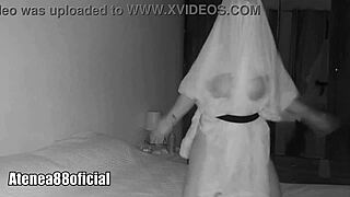 The ghost was caught on camera at the Halloween party, looking very scary