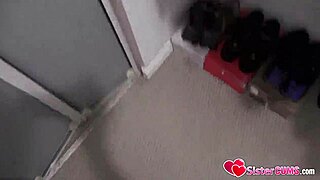 Perv stepbrother exposes blonde step sis