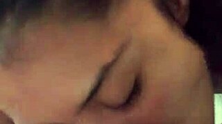 Latina Tasting Big Black Cock With Small Tits