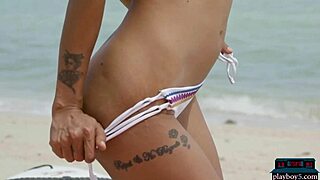 i'm watching super hot asian models angel constance and maki katana strip off their bikinis.