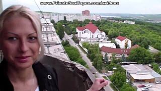 Real amateur couple reaches sex ecstasy on the 16th floor 😍🔥