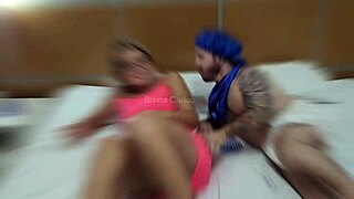 babe tricked into group fun with dwarf in costume