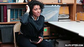 foxy maya morena sucks hard cock in shop hood