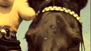 Vintage Babes With Pets: Hairy Contrasts And Natural Tits