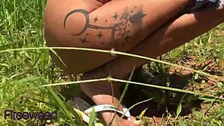 Lost in the woods, I had to pee outdoors.