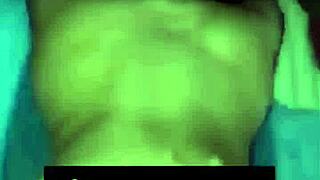 Fucking the beurette bent over in doggystyle.