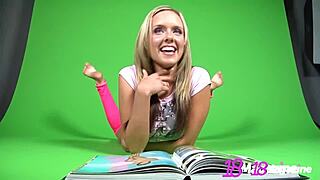 Brittany's body licks her toes – captivating college cutie solo tease!