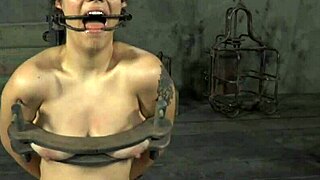bounded slave beauty punished with oral and fucking
