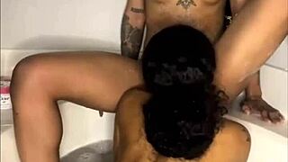 Kash Officials Devour Ebony Pussy In The Bath!