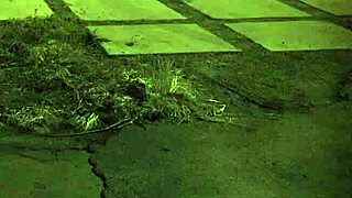 Watch this outdoor orgy where the tall amazon dominates for the first time!