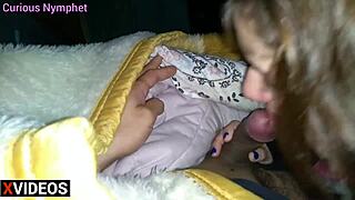 Good morning blowjob from blonde wife in doggystyle