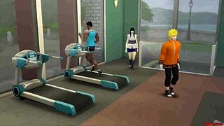 in naruto hentai episode 51, hinata and naruto as married couple enjoy romantic sex day and anal fuck