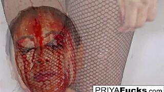 Halloween hot tease with indian milf priya rai 😏